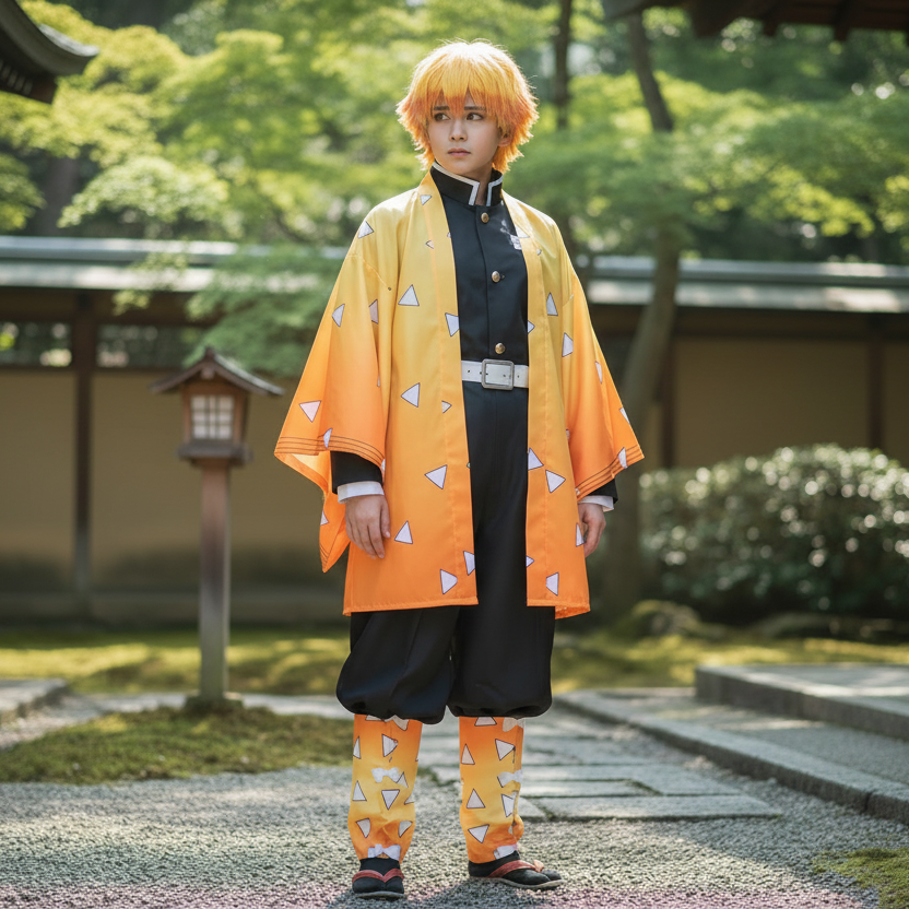 Cosplay Agatsuma Zenitsu Demon Slayer